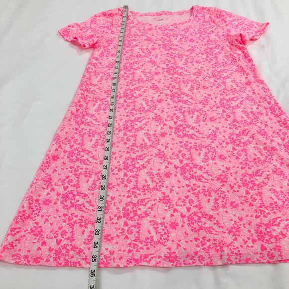 Lilly Pulitzer Cody T-Shirt Dress Pink Shandy Invest a Gator - Picture 9 of 10